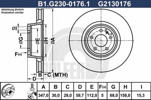 Тормозной диск galfer B1.G230-0176.1