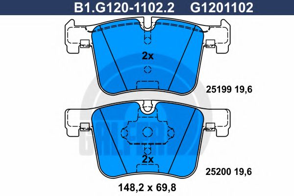 Тормозные колодки GALFER B1.G120-1102.2