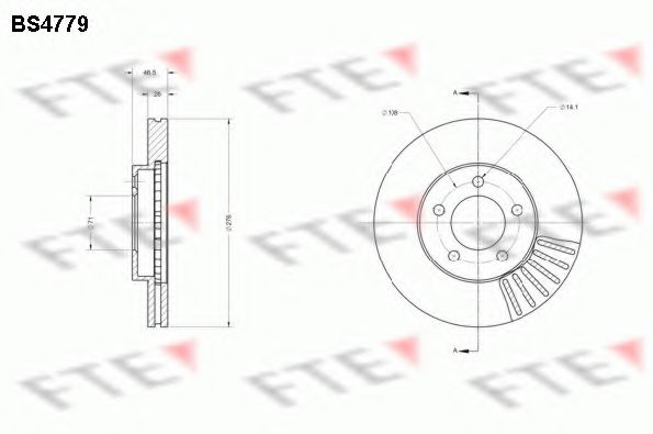 Тормозной диск FORD 3802287