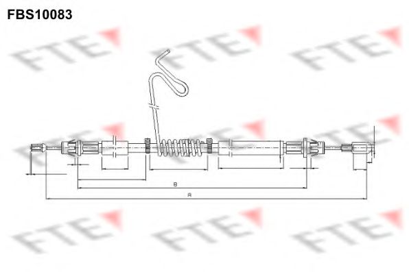 Трос ручного тормоза FTE FBS10083