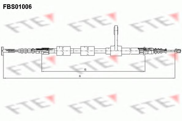 Трос ручного тормоза FTE FBS01006