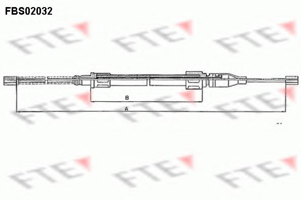 Трос ручного тормоза FTE FBS02032