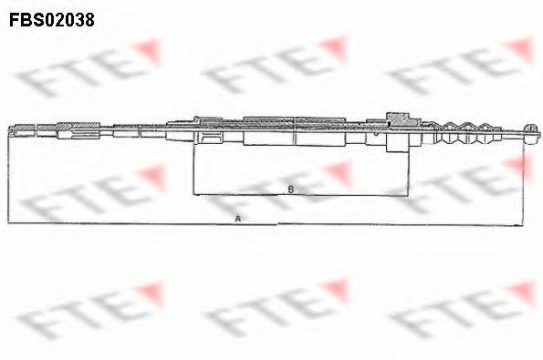 Трос ручного тормоза FTE FBS02038