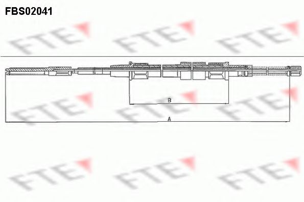 Трос ручного тормоза FTE FBS02041