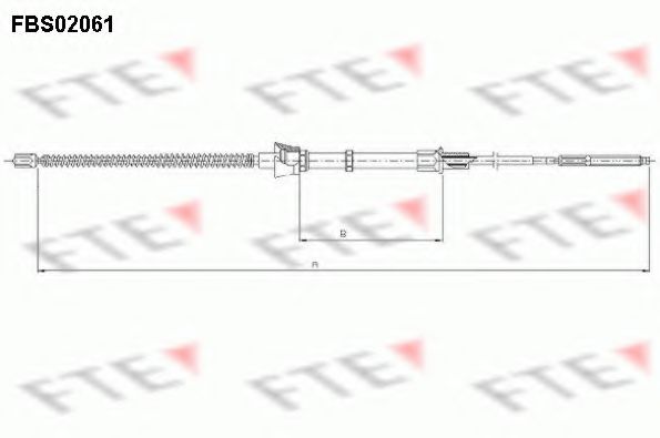 Трос ручного тормоза FTE FBS02061