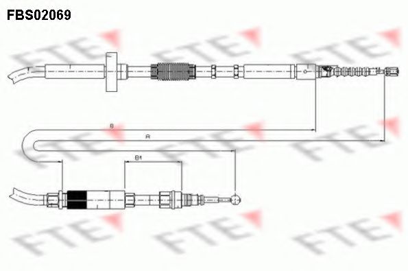 Трос ручного тормоза FTE FBS02069