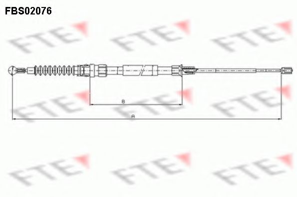 Трос ручного тормоза FTE FBS02076