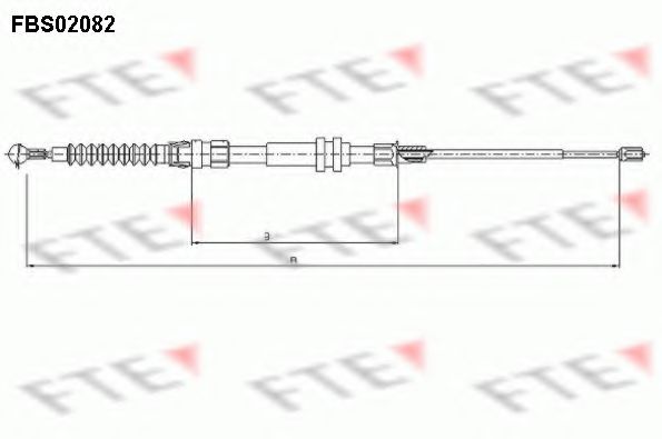 Трос ручного тормоза FTE FBS02082
