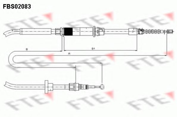 Трос ручного тормоза FTE FBS02083