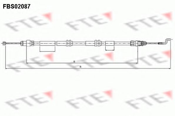 Трос ручного тормоза FTE FBS02087