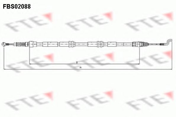 Трос ручного тормоза FTE FBS02088
