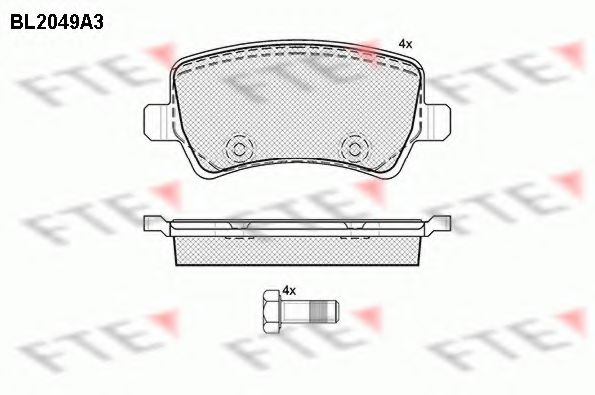 Тормозные колодки FTE BL2049A3