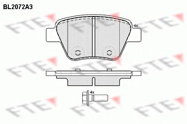 Тормозные колодки FTE BL2072A3