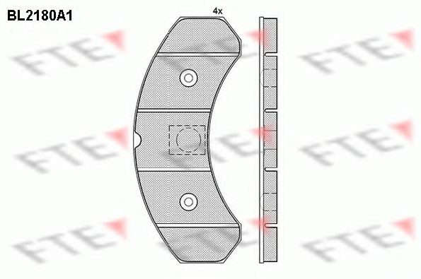 Тормозные колодки fte BL2180A1