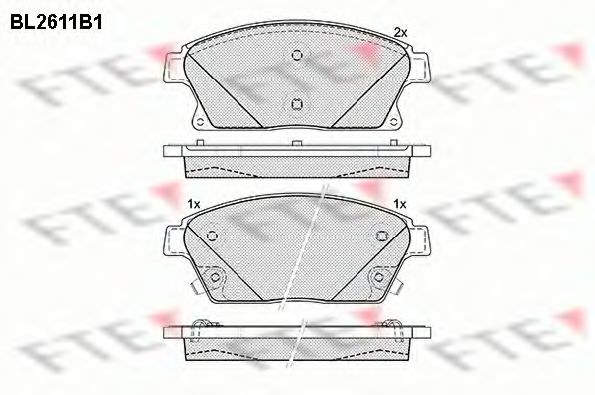 Тормозные колодки FTE BL2611B1