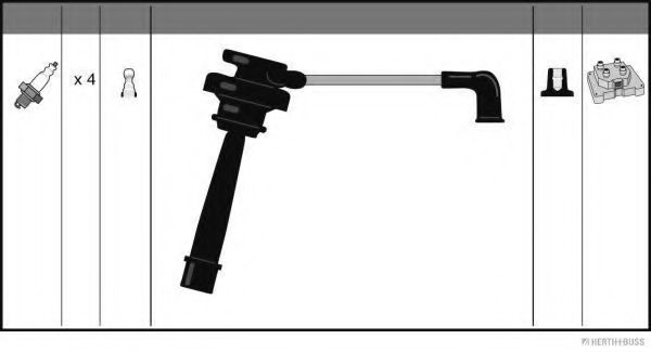 Комплект проводов зажигания MITSUBISHI MD334026 Комплект проводов зажигания MITSUBISHI MD334026