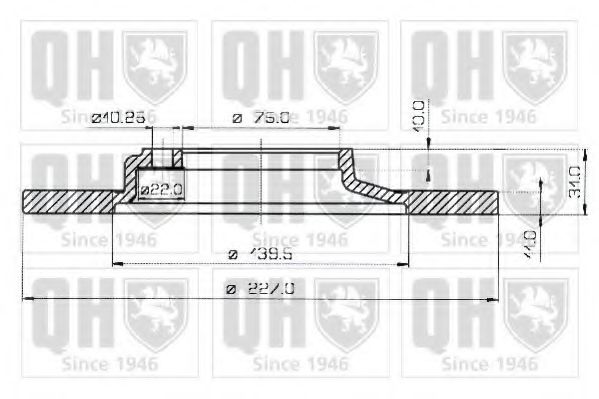 Тормозной диск MAZDA B00133251C Тормозной диск MAZDA B00133251C