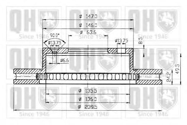 Тормозной диск QUINTON HAZELL BDC3236 Тормозной диск QUINTON HAZELL BDC3236