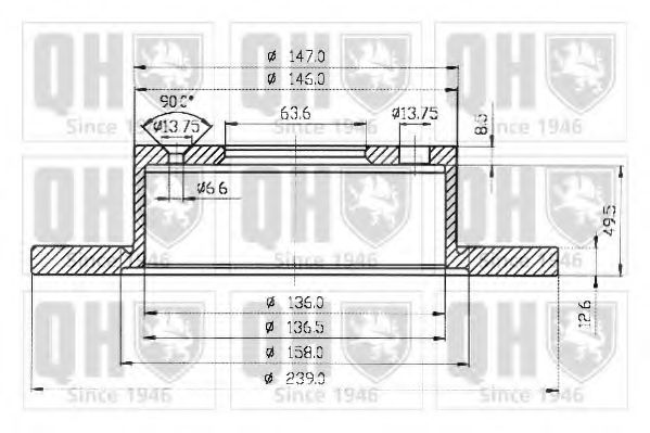 Тормозной диск FORD 5022662 Тормозной диск FORD 5022662