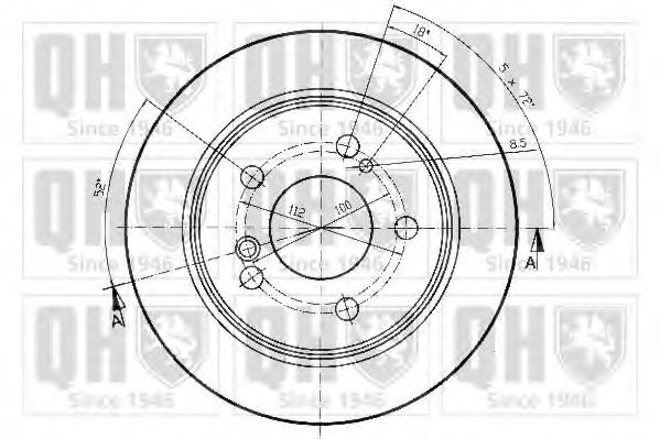 Тормозной диск QUINTON HAZELL BDC3447