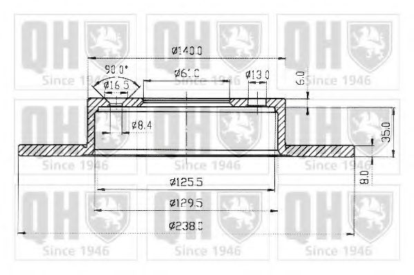 Тормозной диск QUINTON HAZELL BDC3449 Тормозной диск QUINTON HAZELL BDC3449