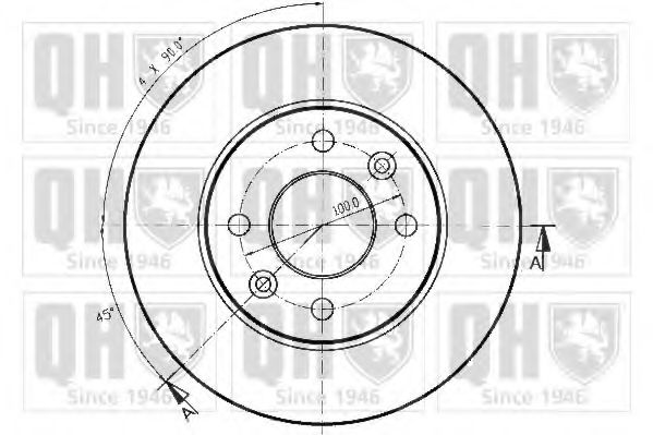 Тормозной диск QUINTON HAZELL BDC3449