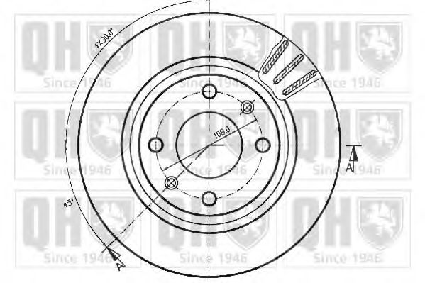 Тормозной диск QUINTON HAZELL BDC3508