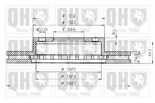 Тормозной диск FORD 5022668 Тормозной диск FORD 5022668