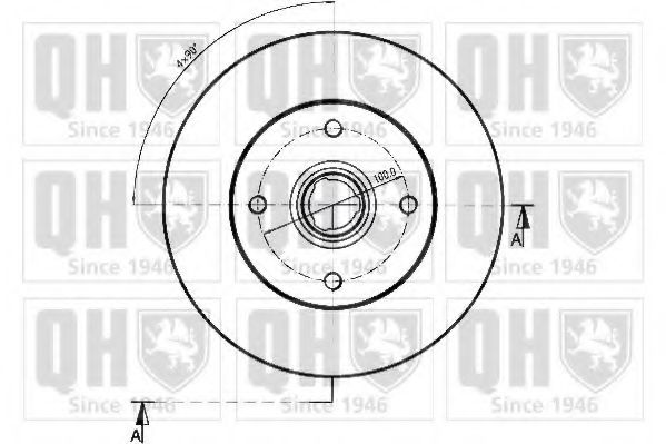 Тормозной диск QUINTON HAZELL BDC3712