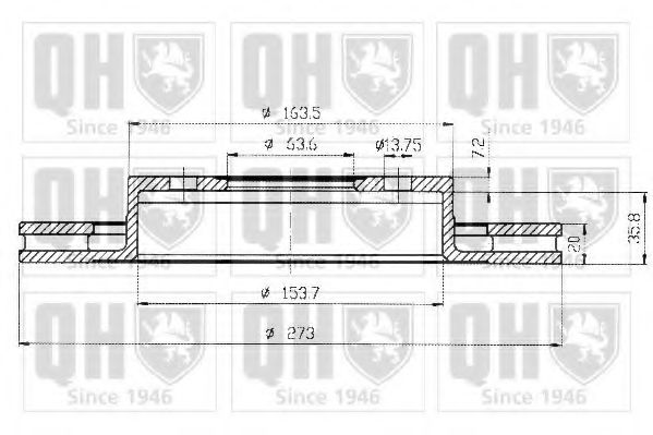 Тормозной диск FORD 5024175 Тормозной диск FORD 5024175