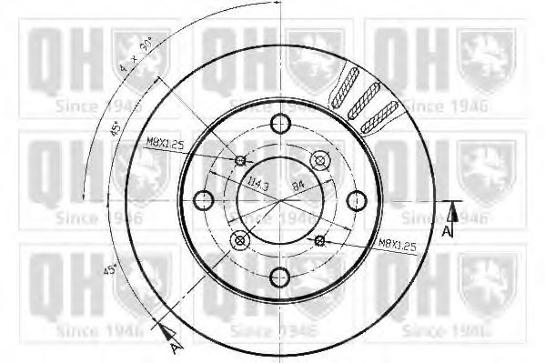 Тормозной диск QUINTON HAZELL BDC3816