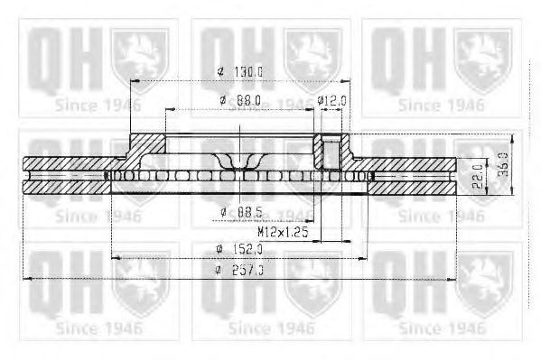 Тормозной диск QUINTON HAZELL BDC3828 Тормозной диск QUINTON HAZELL BDC3828