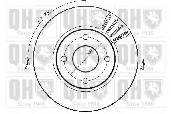 Тормозной диск QUINTON HAZELL BDC3909