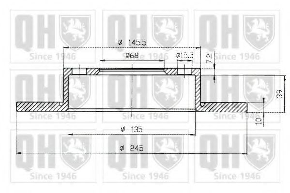 Тормозной диск QUINTON HAZELL BDC3932 Тормозной диск QUINTON HAZELL BDC3932