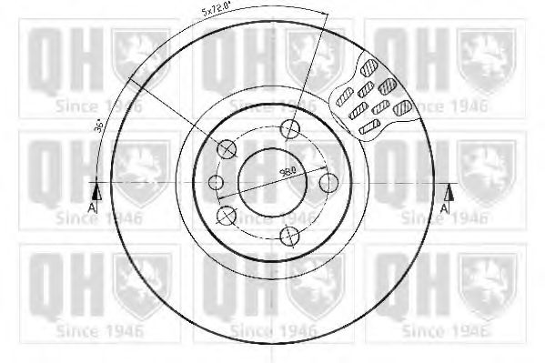 Тормозной диск QUINTON HAZELL BDC4360