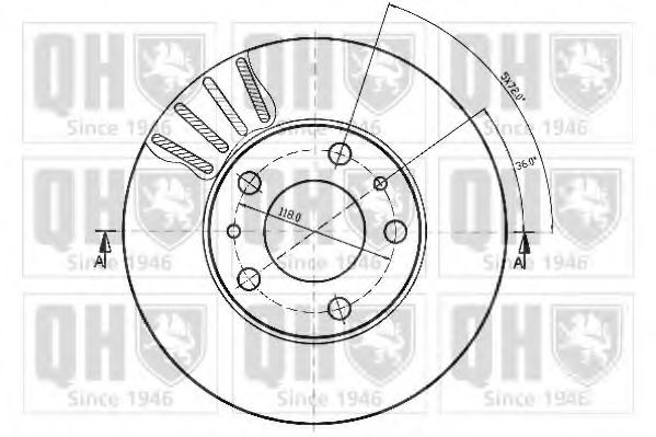 Тормозной диск QUINTON HAZELL BDC4361