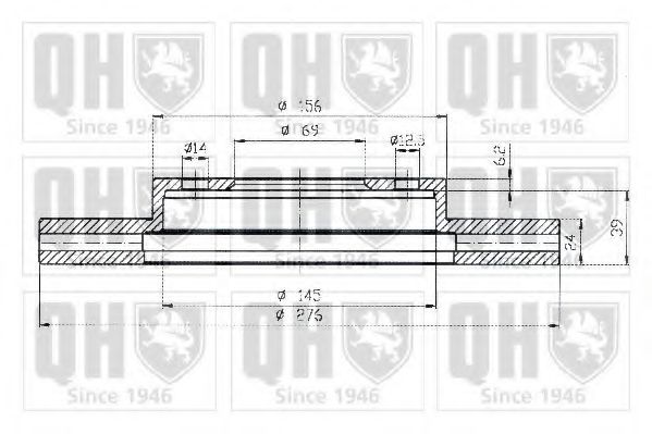 Тормозной диск MITSUBISHI MB895097 Тормозной диск MITSUBISHI MB895097