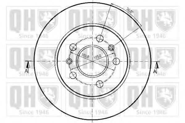 Тормозной диск QUINTON HAZELL BDC4405