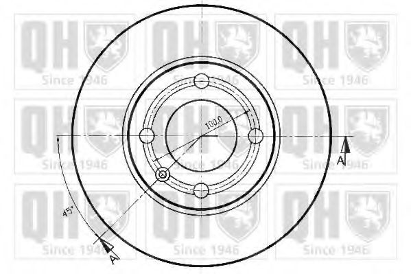 Тормозной диск QUINTON HAZELL BDC4503