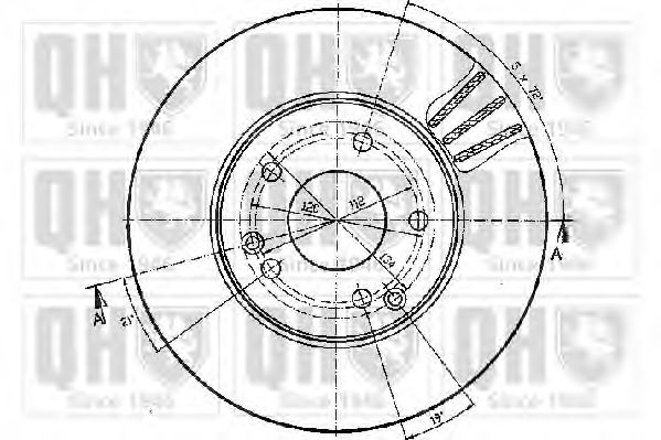 Тормозной диск QUINTON HAZELL BDC4539