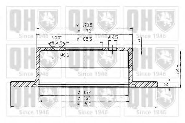 Тормозной диск QUINTON HAZELL BDC4556 Тормозной диск QUINTON HAZELL BDC4556