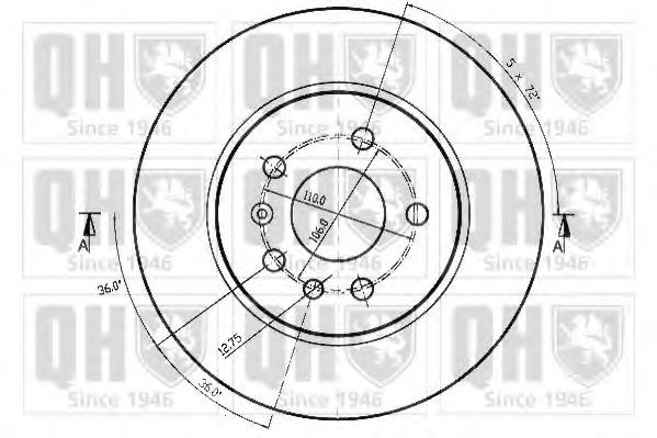 Тормозной диск QUINTON HAZELL BDC4556
