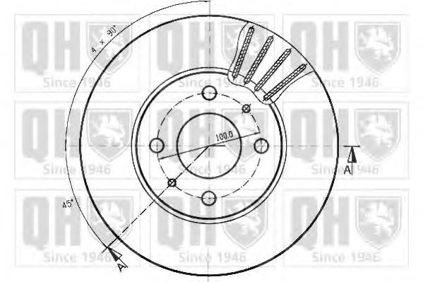 Тормозной диск QUINTON HAZELL BDC4622