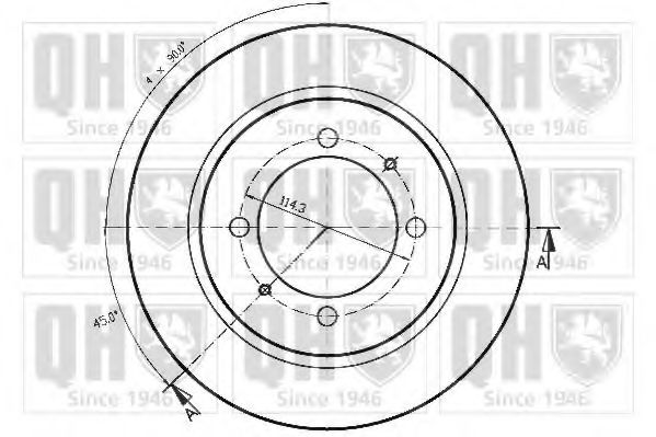 Тормозной диск QUINTON HAZELL BDC4634
