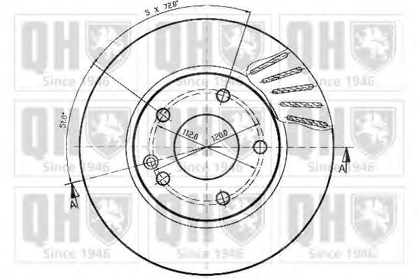 Тормозной диск QUINTON HAZELL BDC4744