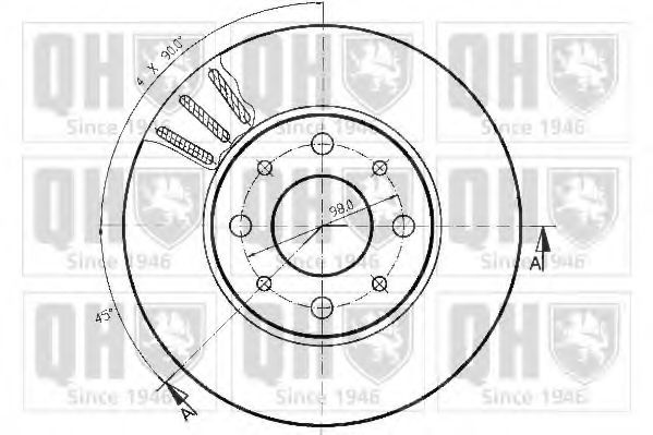 Тормозной диск QUINTON HAZELL BDC4749