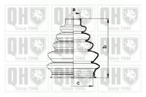 Комплект пыльника шруса QUINTON HAZELL QJB856