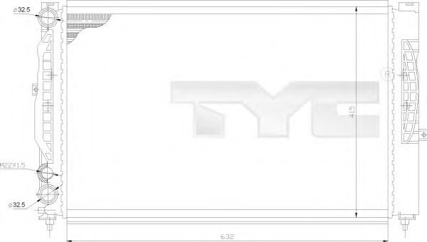 Радиатор охлаждения двигателя TYC 702-0011