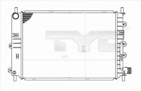 Радиатор охлаждения двигателя TYC 710-0034