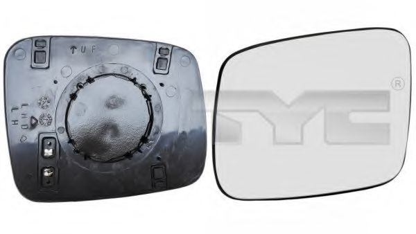 Стекло наружного зеркала TYC 337-0088-1